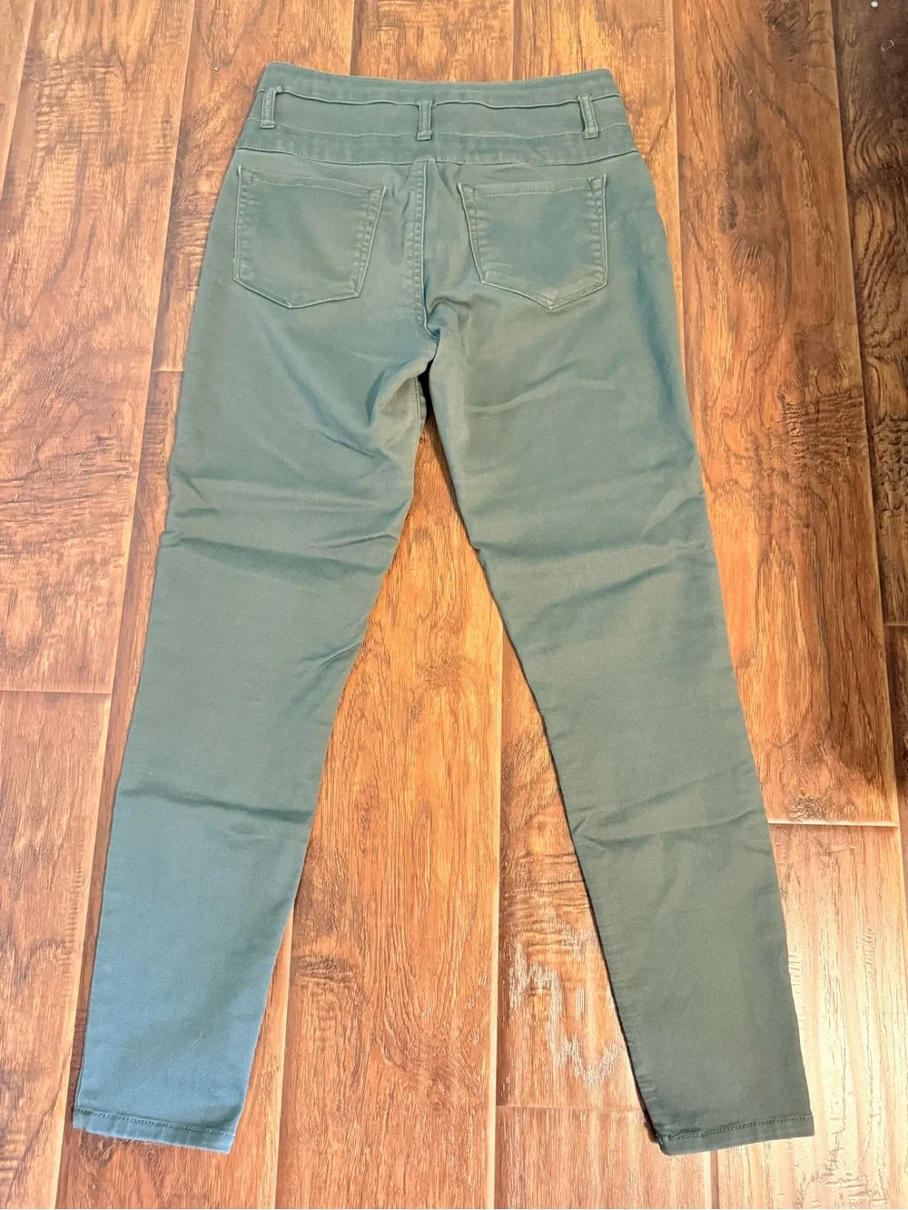 refuge Olive Green Skinny Ponte Pants